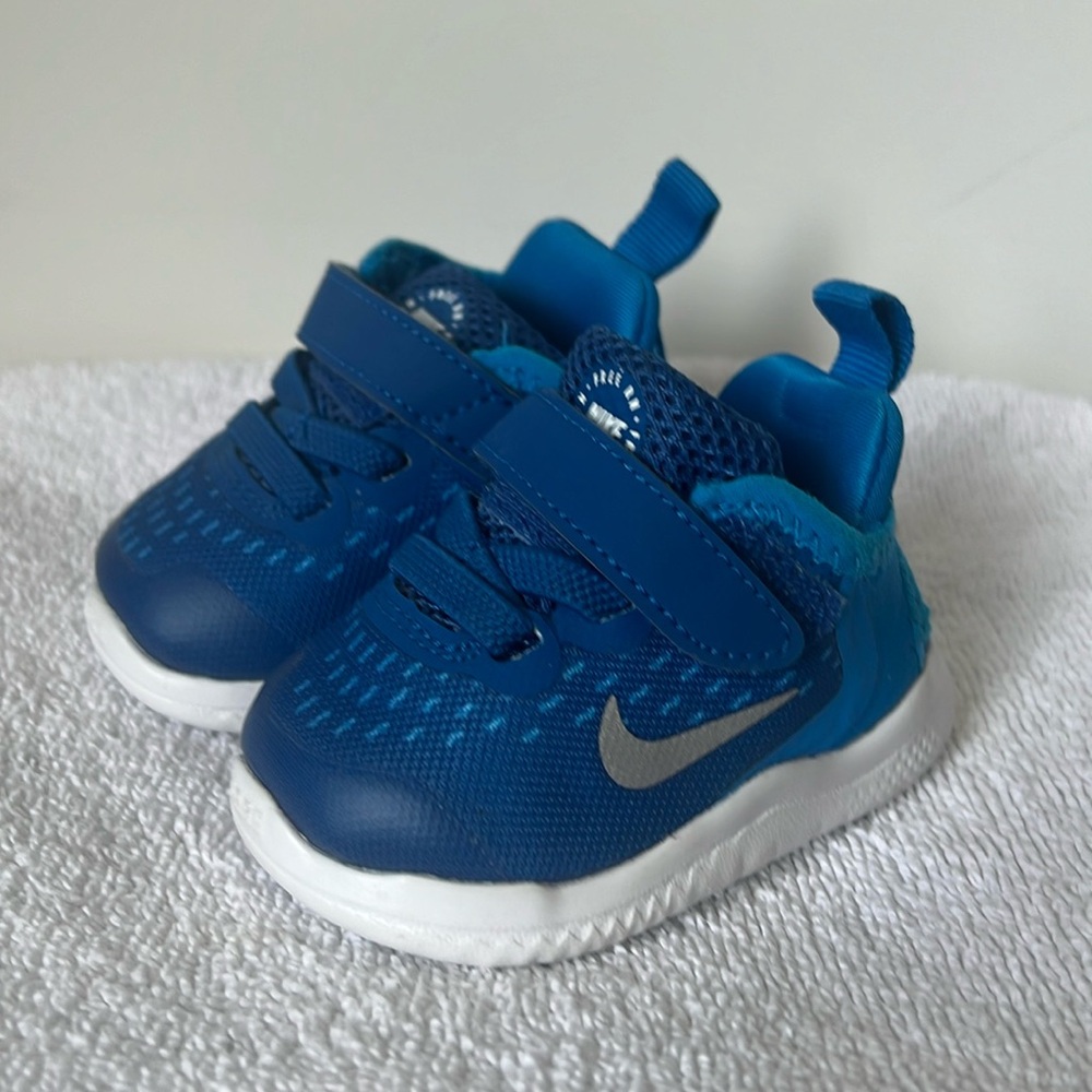 Nike Free Blue and White Infant shoes